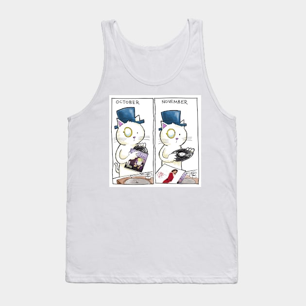 Dapper Cat Season Changes Tank Top by johnnybuzt